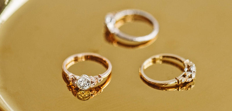 modern engagement rings - Trumpet & Horn