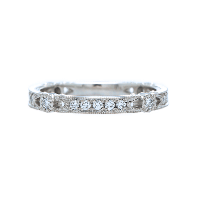 Stunning Handcrafted Platinum Wedding Band Etruscan Era Inspired | Sonoma from Trumpet & Horn